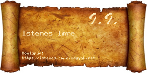 Istenes Imre névjegykártya